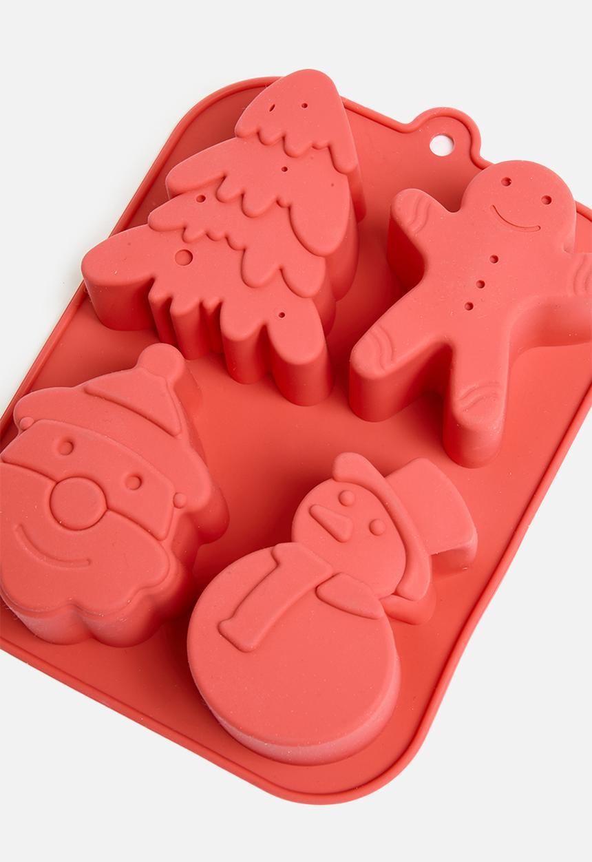 Excellent Houseware - Merry silicone cake moulds - red