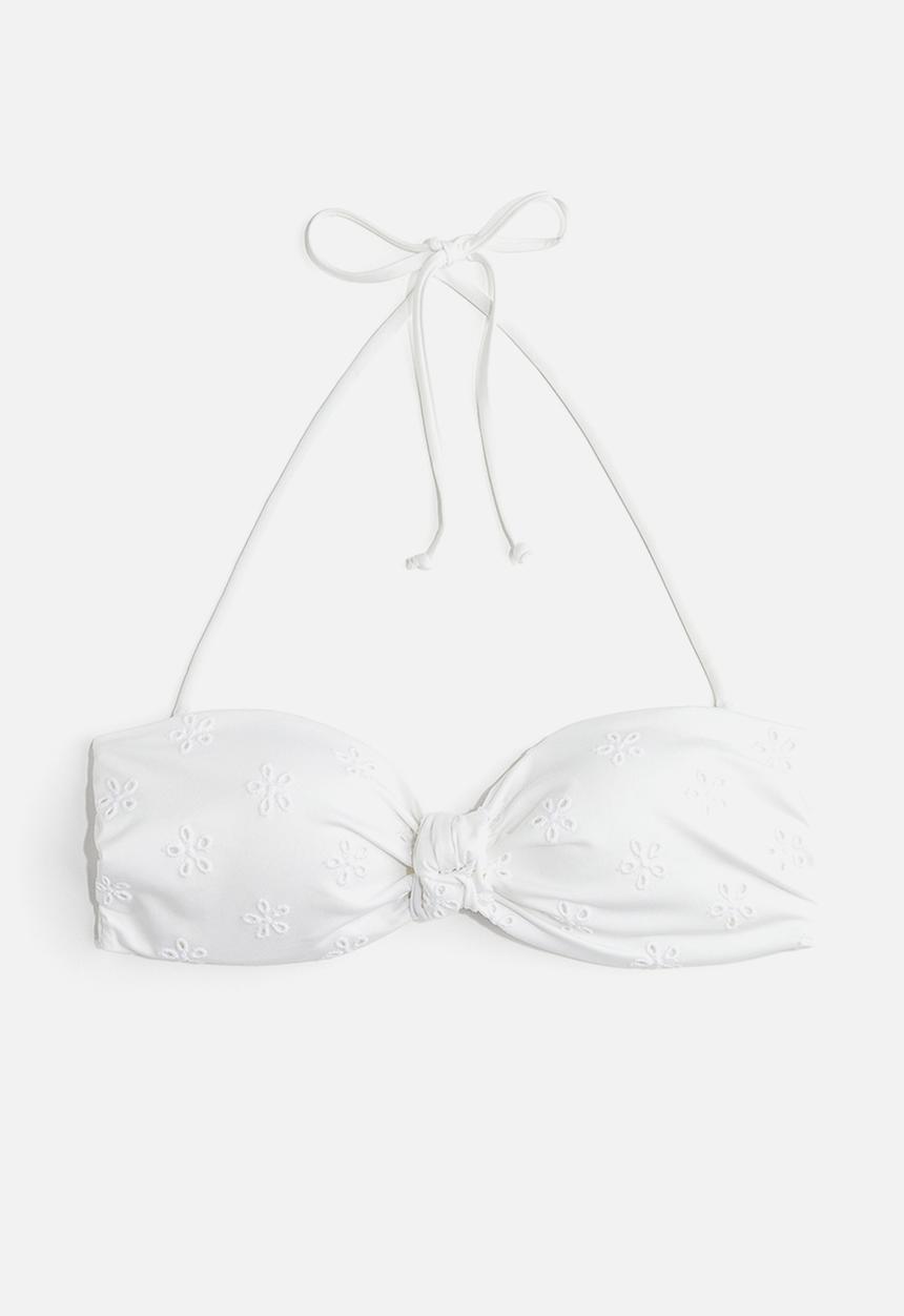 H&M - Padded bandeau bikini top - white