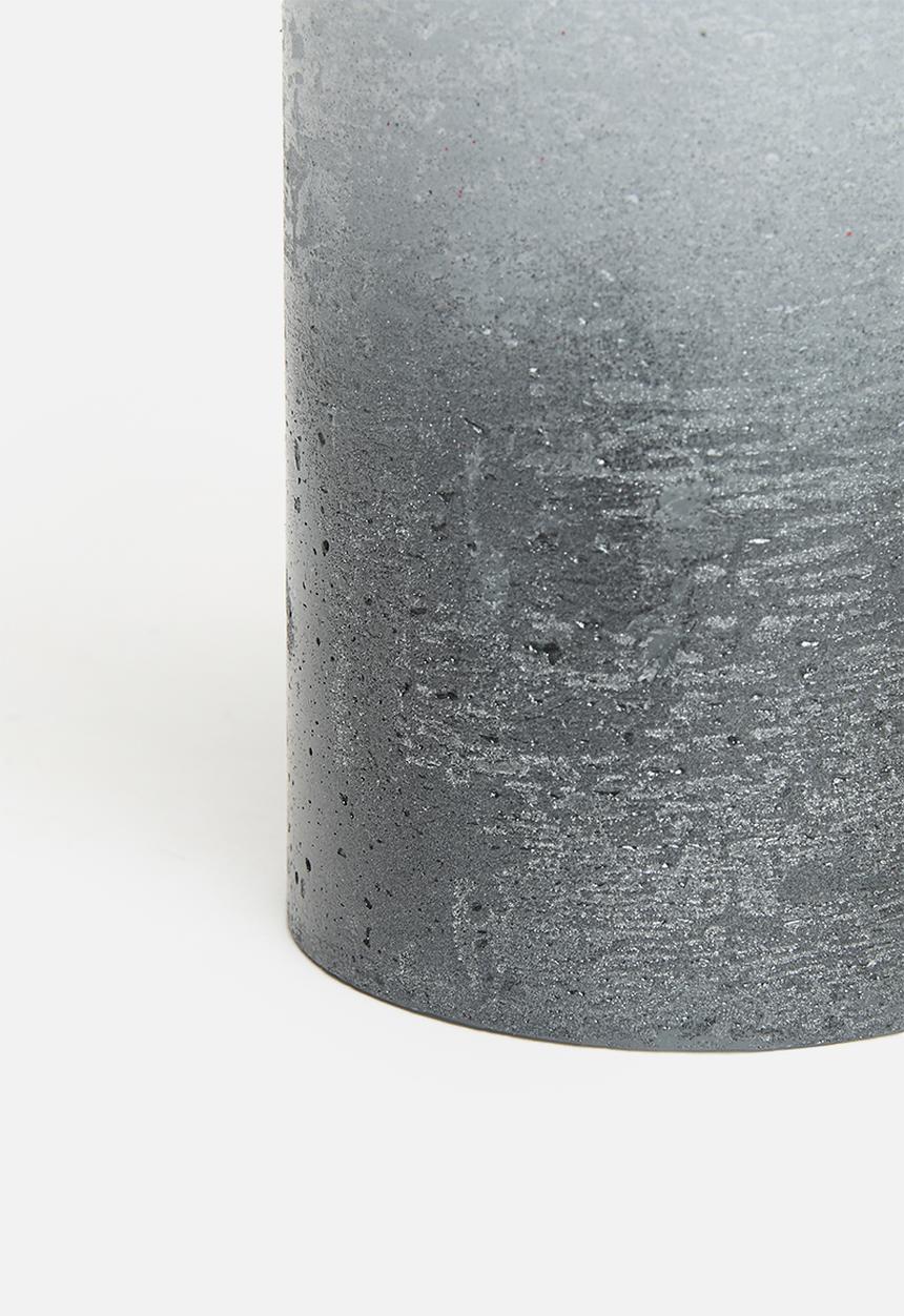 H&S - Glitz dip dye candle - grey