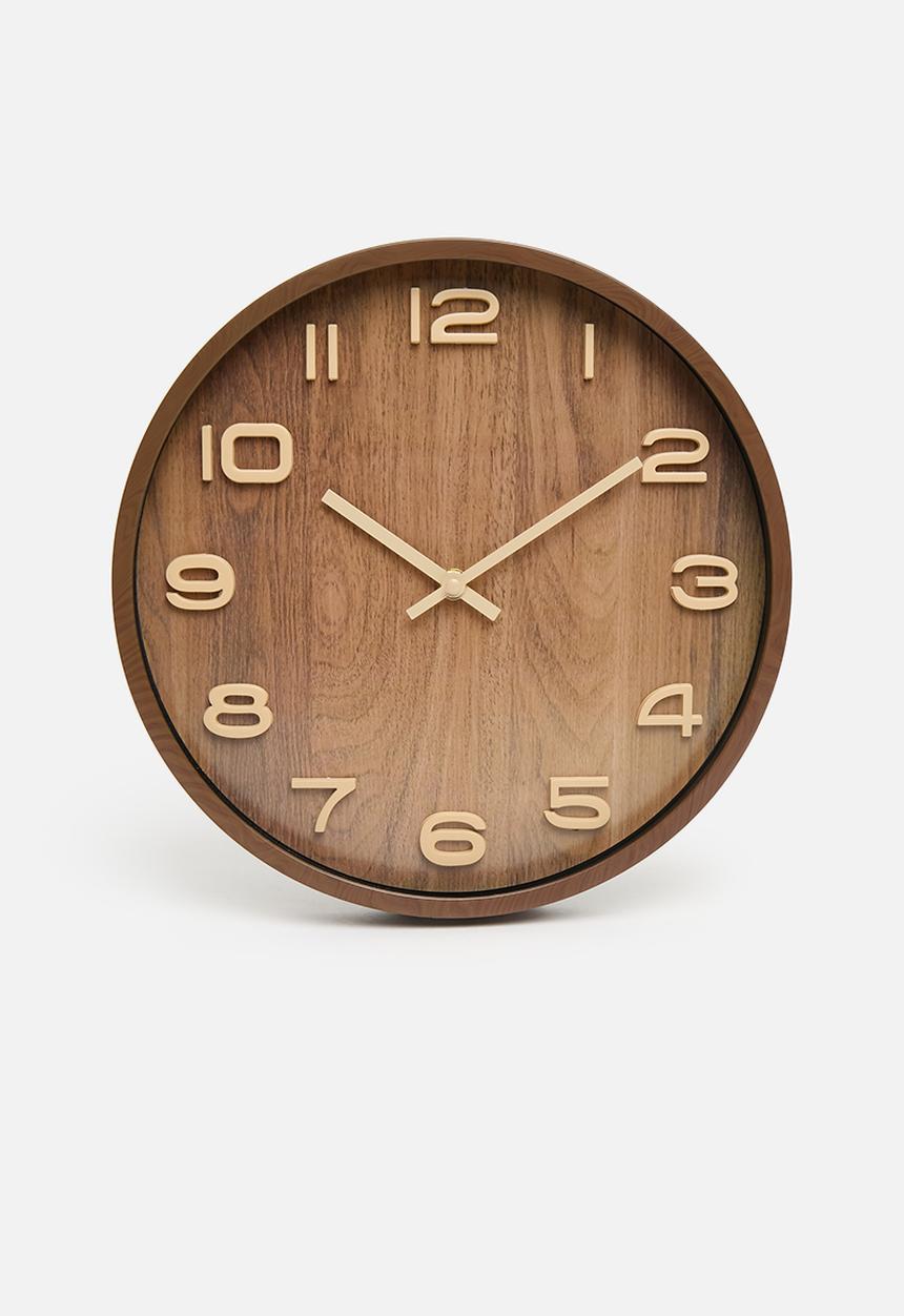 H&S - Nomo wall clock - brown