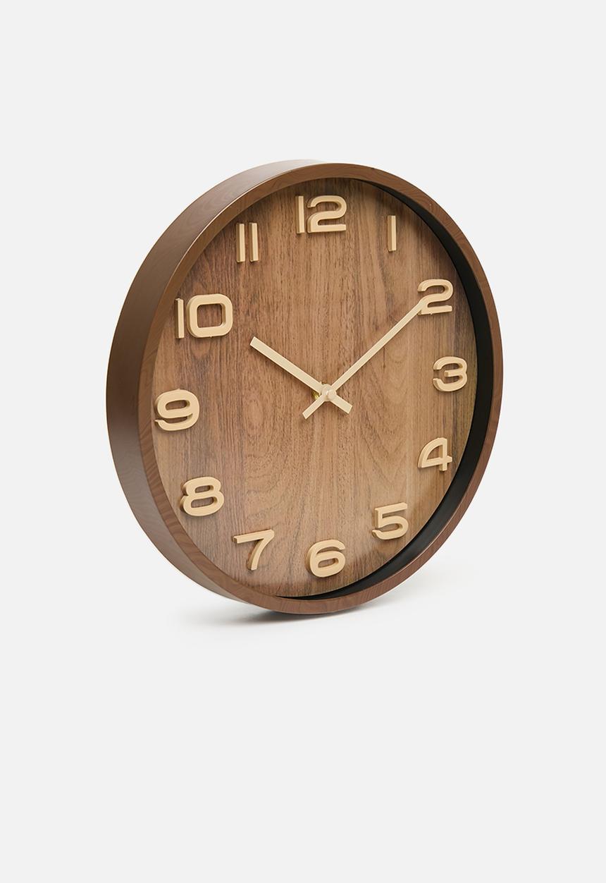 H&S - Nomo wall clock - brown