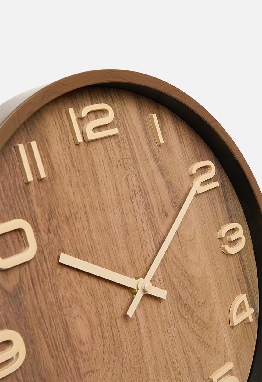 H&S - Nomo wall clock - brown