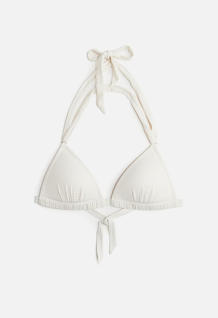 H&M - Push-up triangle bikini top - white