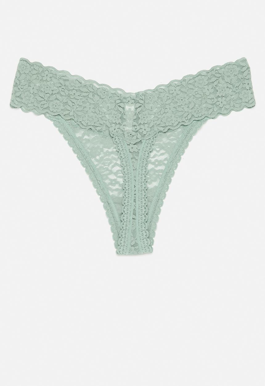 H&M - 3-Pack lace thong briefs - multi