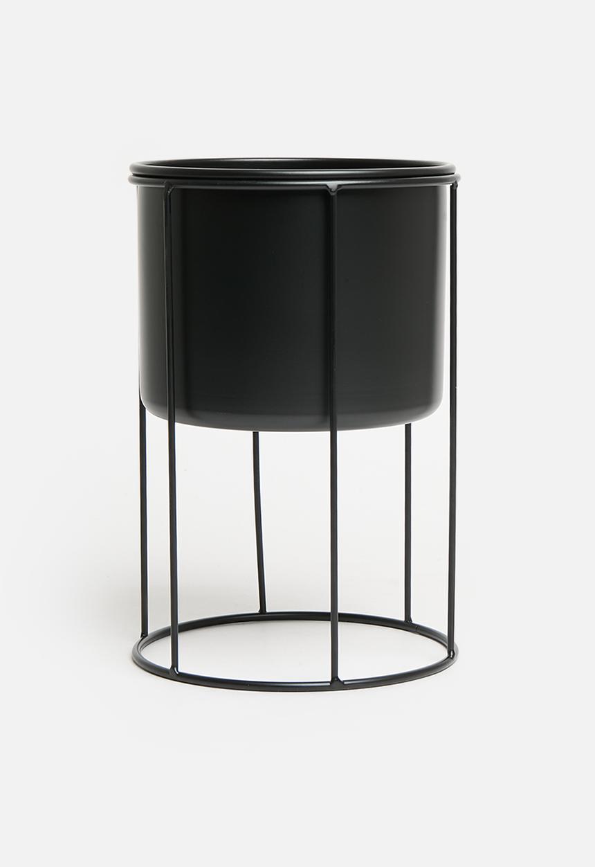 H&S - Aria planter set of 2 - black