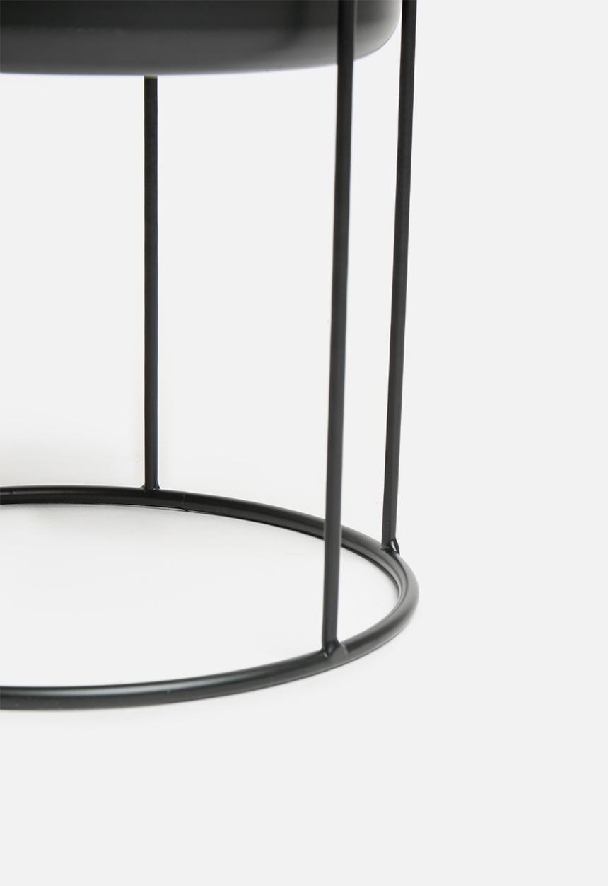 H&S - Aria planter set of 2 - black