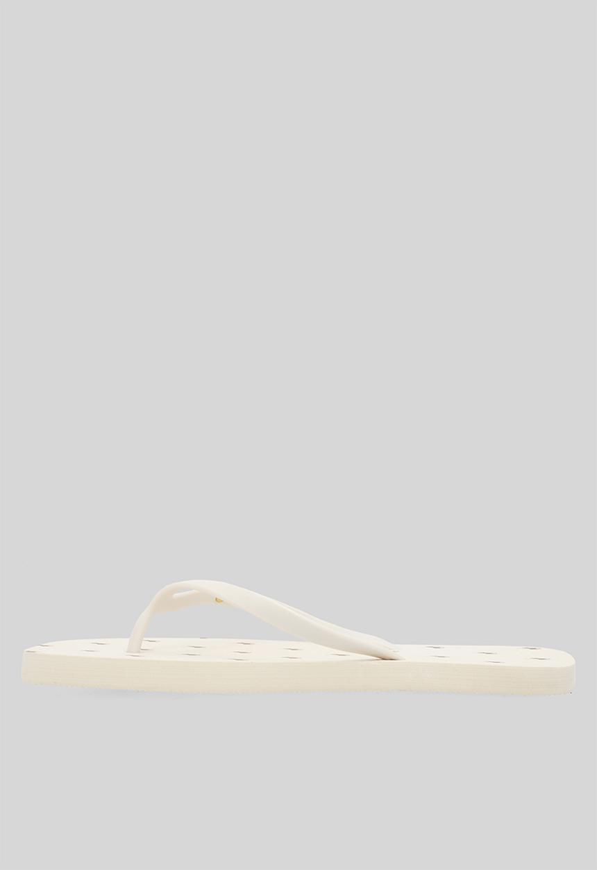 POLO - Squoval monogram flip flop - off white