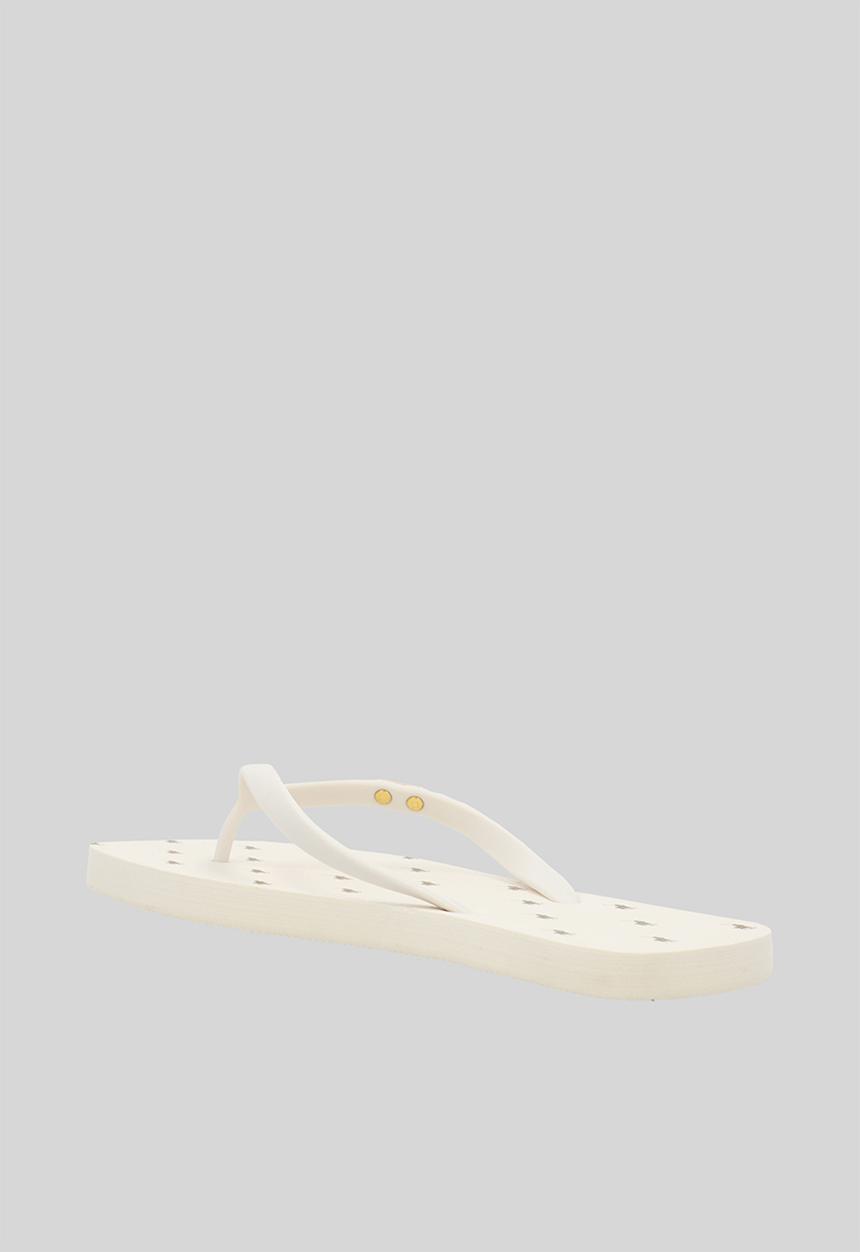 POLO - Squoval monogram flip flop - off white