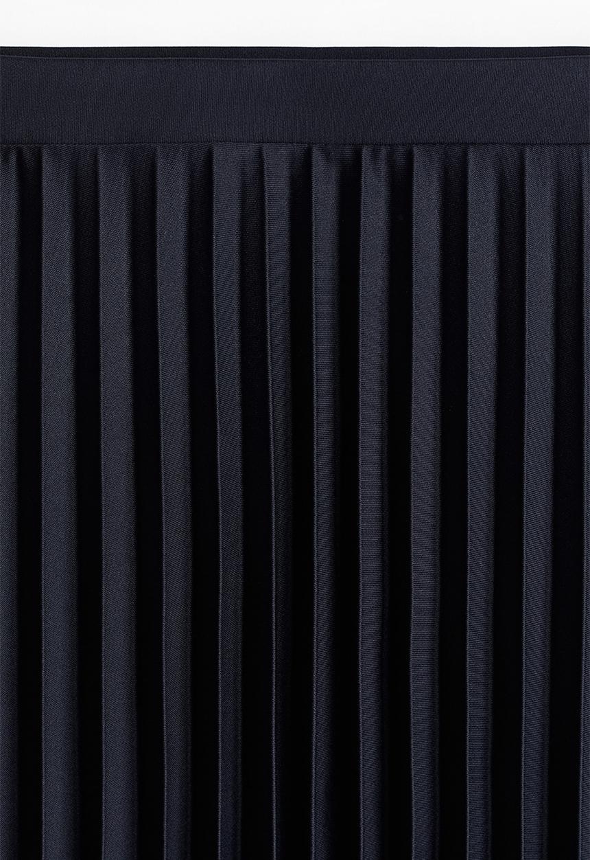 H&M - Pleated jersey skirt - navy blue