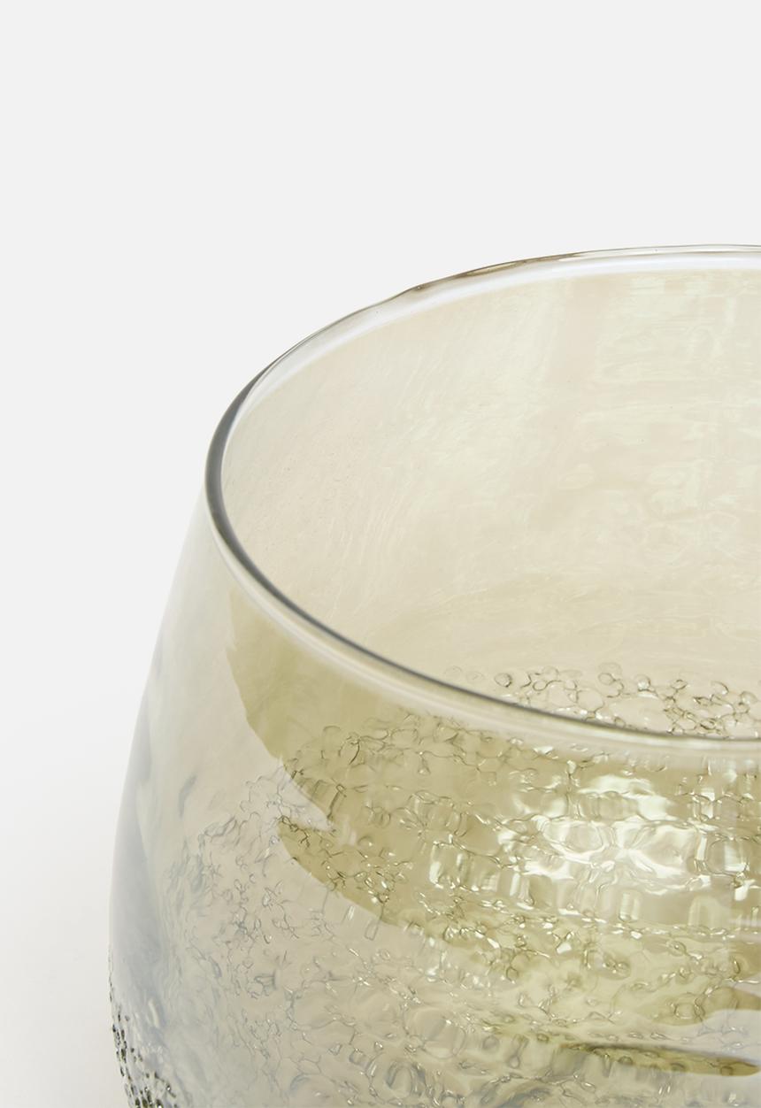 H&S - Smokey candle holder - clear