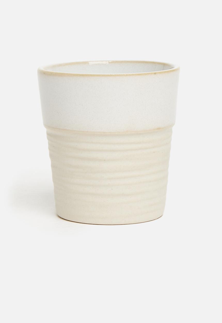 Excellent Houseware - Lassy stoneware mug set of 6-natural
