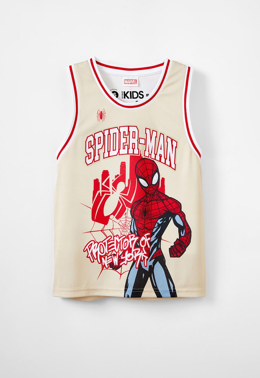 Cotton On - License basketball tank - lcn mar rainy day/spiderman new york