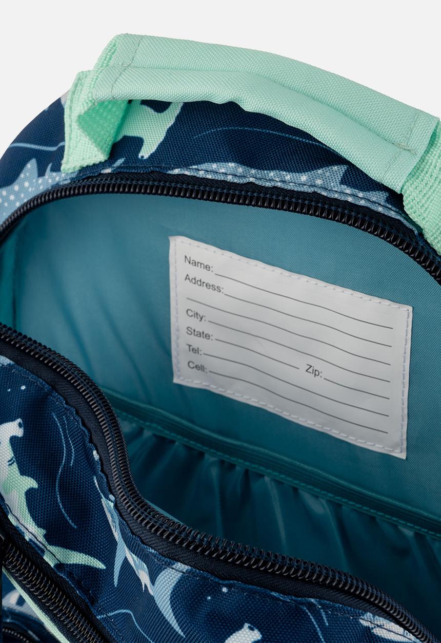 Stephen Joseph - All over print backpack navy shark  - multi