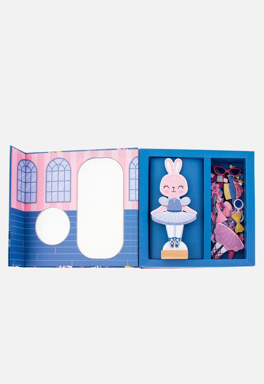 Stephen Joseph - Magnetic dress up doll bunny and mouse  - multi