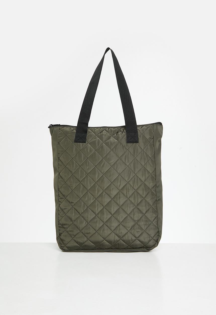 Pop Candy - G & s quilted shopper bag - olive