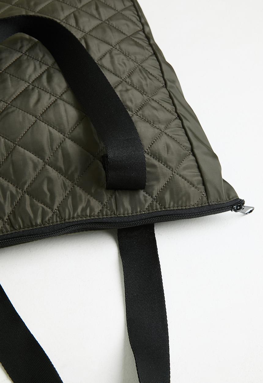 Pop Candy - G & s quilted shopper bag - olive