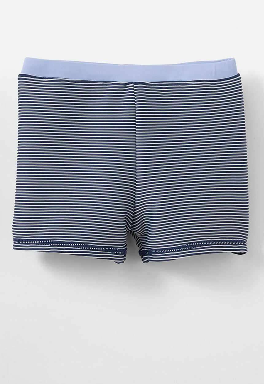 Cotton On - Flynn rash vest and billy boyleg trunk set - in the navy/texture stripe