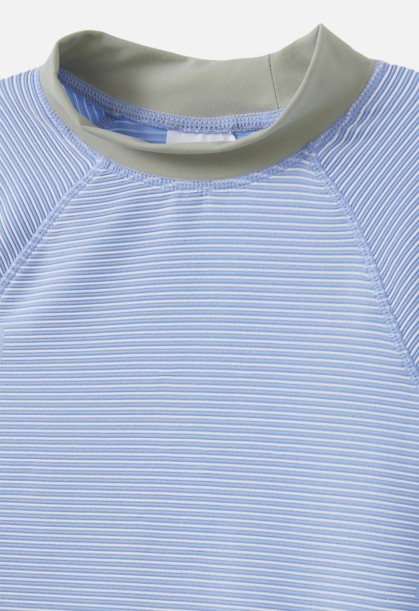 Cotton On - Flynn rash vest and billy boyleg trunk set - dusk blue/vanilla texture