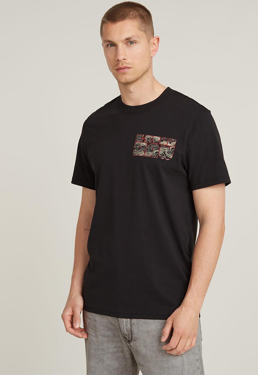 G-STAR - Topography chest gr slim r t - dk black