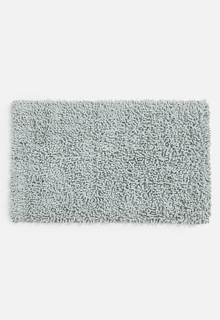 Bathroom Solutions - Shaggy Bathroom Mat Cotton - Light Blue