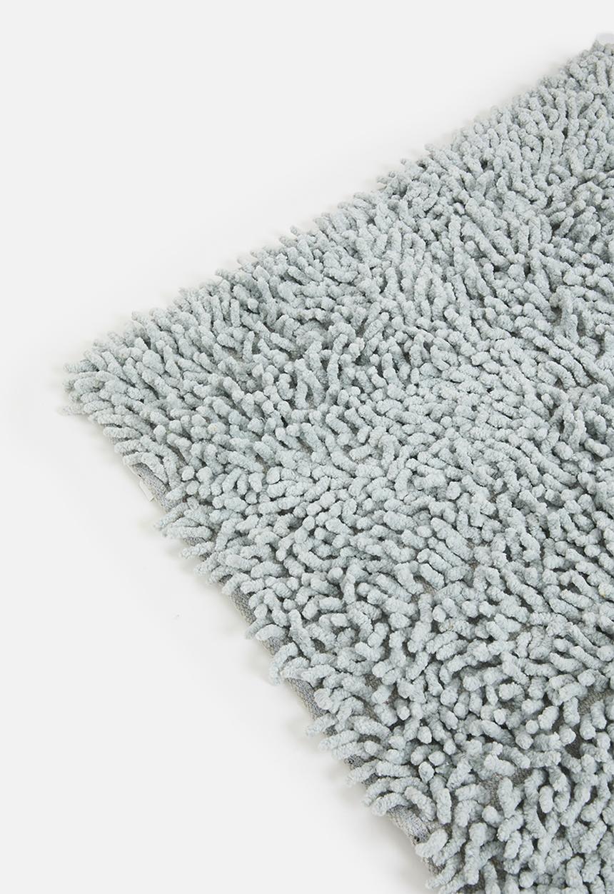 Bathroom Solutions - Shaggy Bathroom Mat Cotton - Light Blue