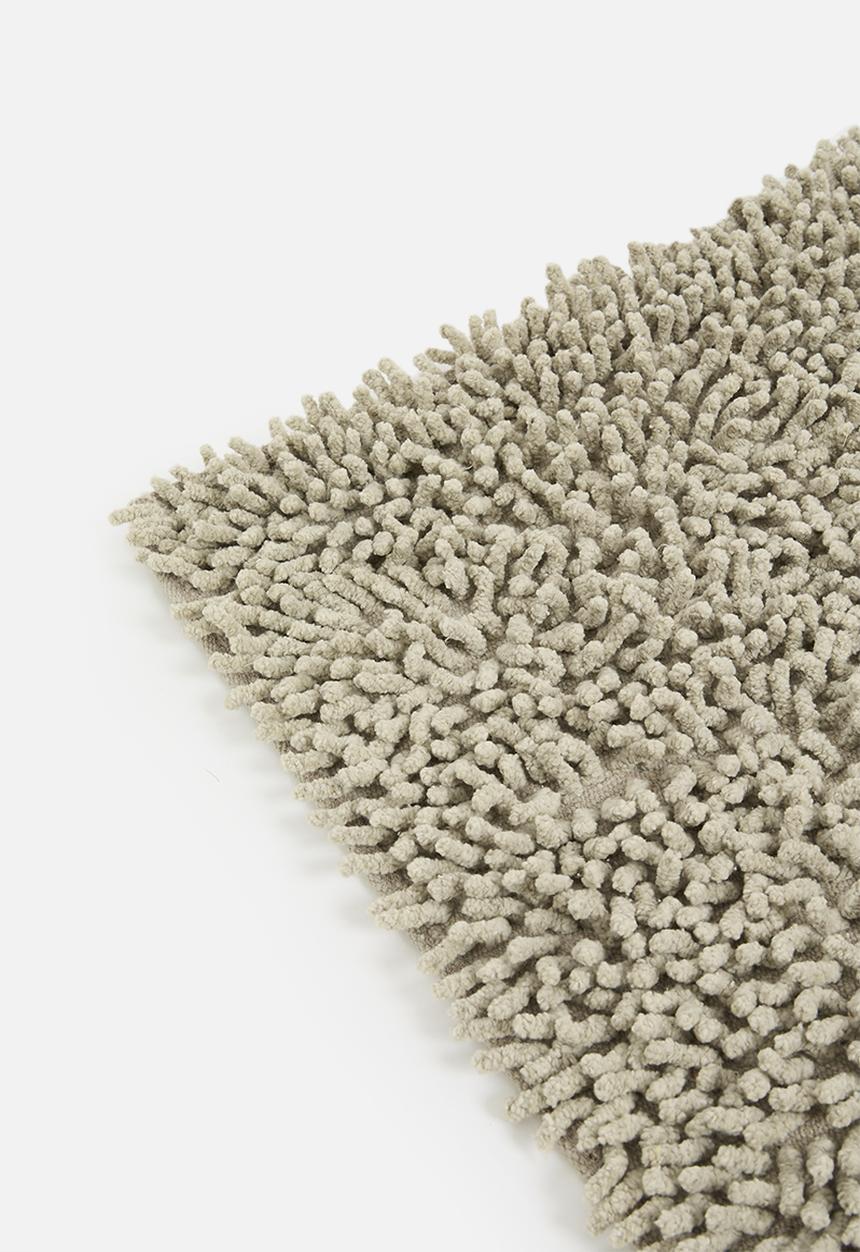 Bathroom Solutions - Shaggy Bathroom Mat Cotton - Grey