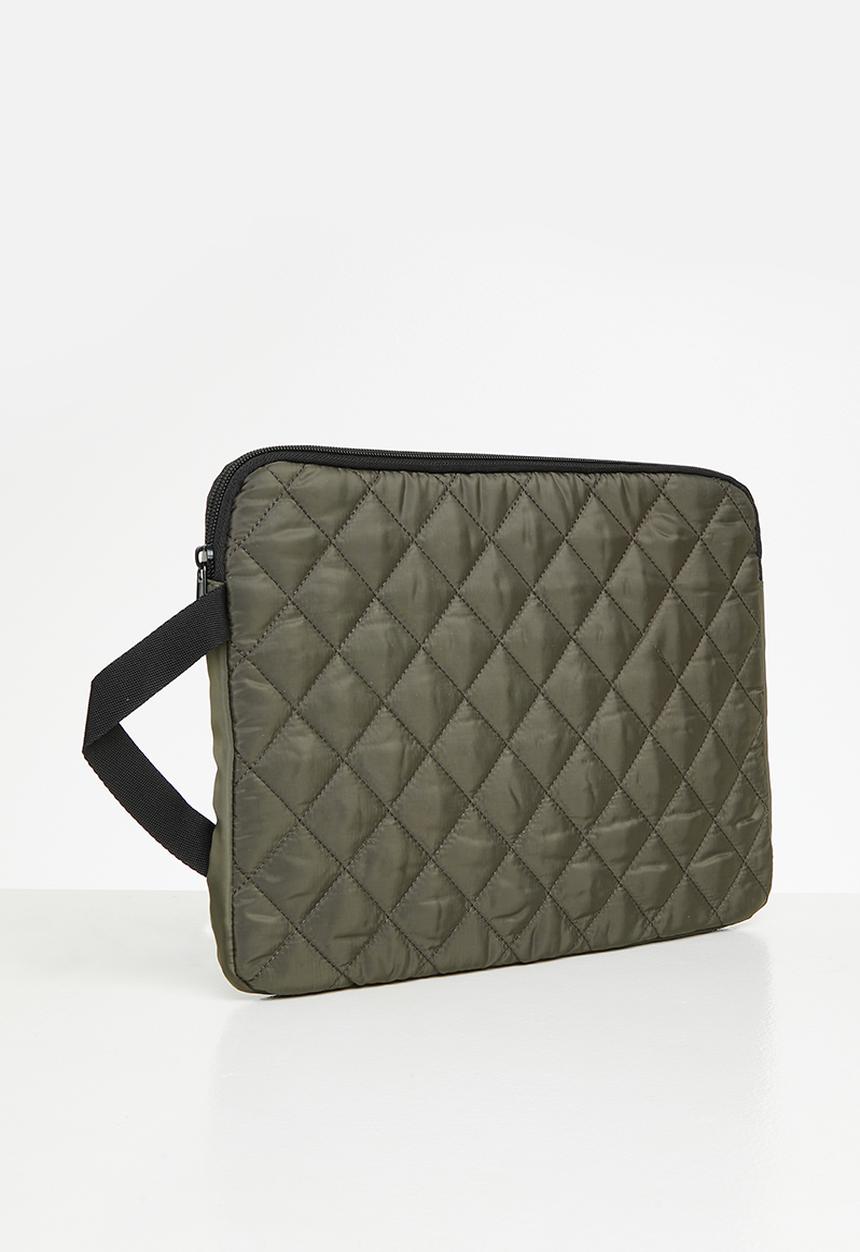 Pop Candy - G & s quilted lapton sleeve - olive