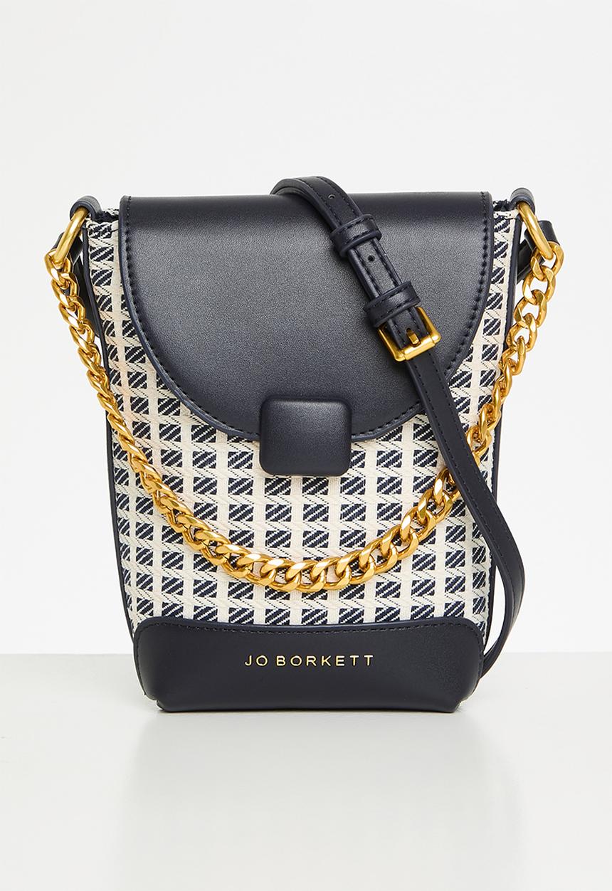 Jo Borkett - Jacquard small crossbody- navy