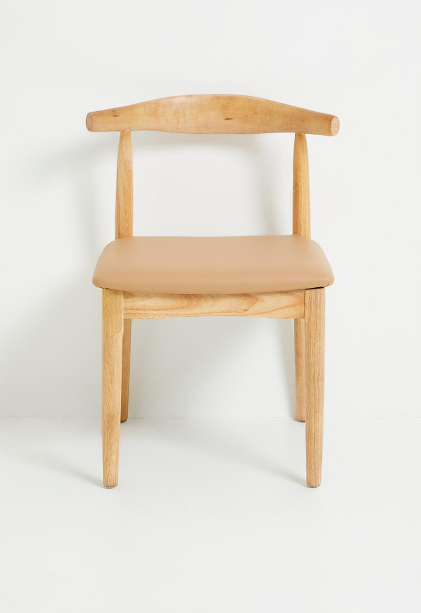 Sixth Floor - Harold wooden Dining Chair PU seat - Natural