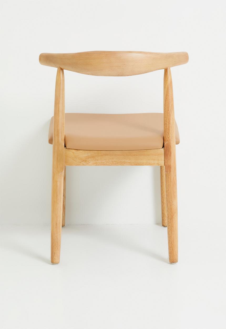 Sixth Floor - Harold wooden Dining Chair PU seat - Natural