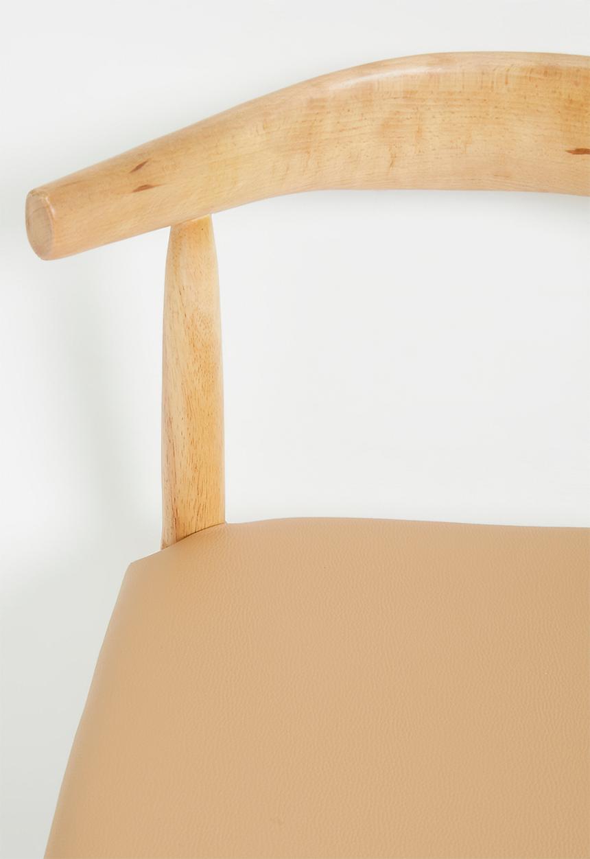 Sixth Floor - Harold wooden Dining Chair PU seat - Natural