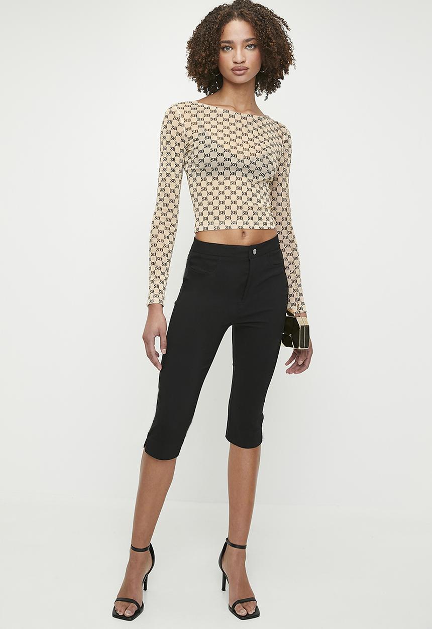 SISSY BOY - Mesh long sleeve top - beige