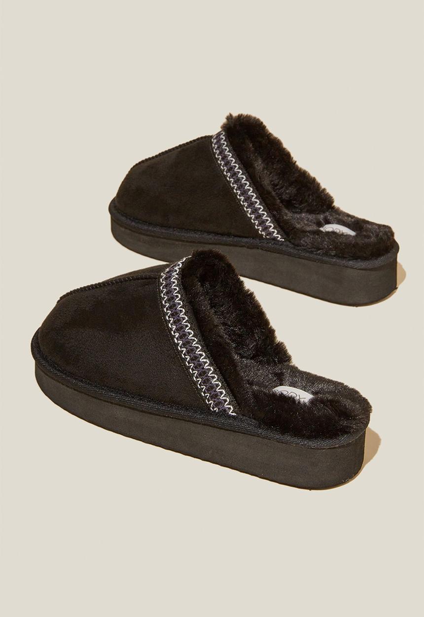 Cotton On - Platform mule - black
