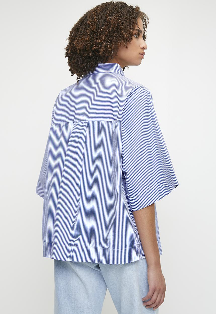 Me&B - The Perfect Boxy Shirt - Bluestripe