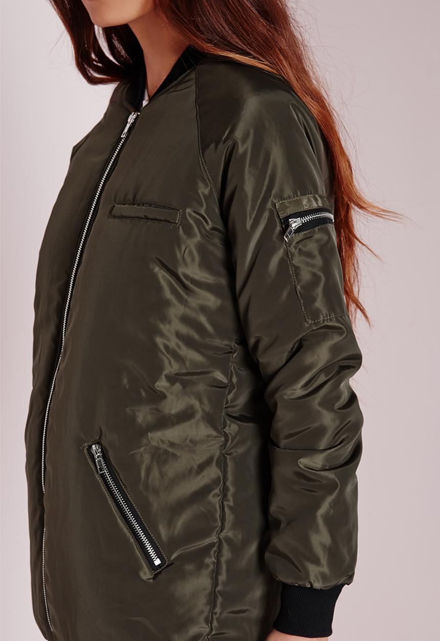 Missguided - Longline padded bomber 