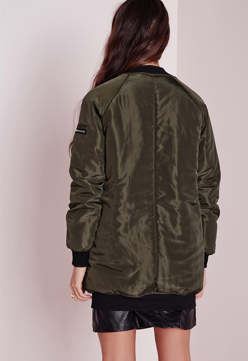 Missguided - Longline padded bomber 