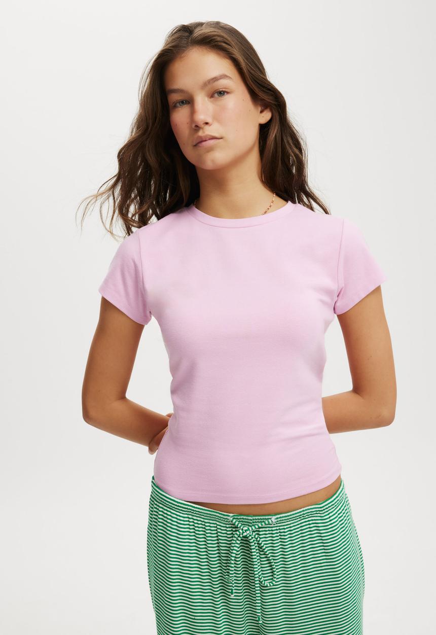 Cotton On - All Day Crew Tee - Pink