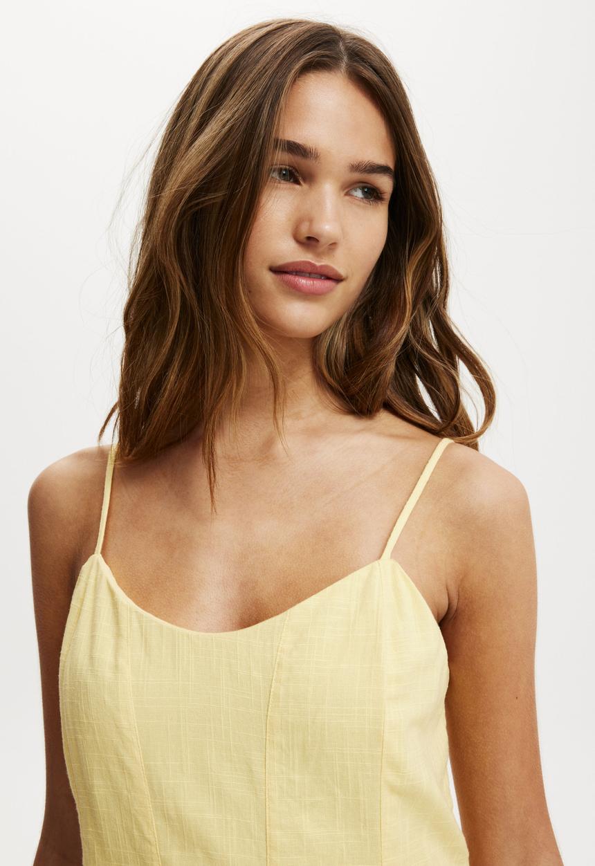 Cotton On - Kelly Godet Hem Mini Dress - Sunshine Yellow