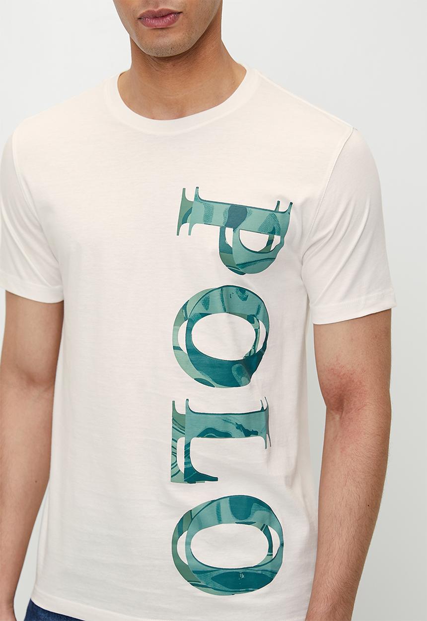 POLO - Vinny logo printed ss tee - off white