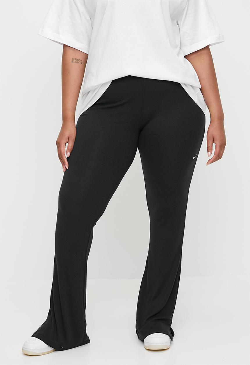 Nike - Nike Plus Chill Mini-Rib Flared Leggings- Black