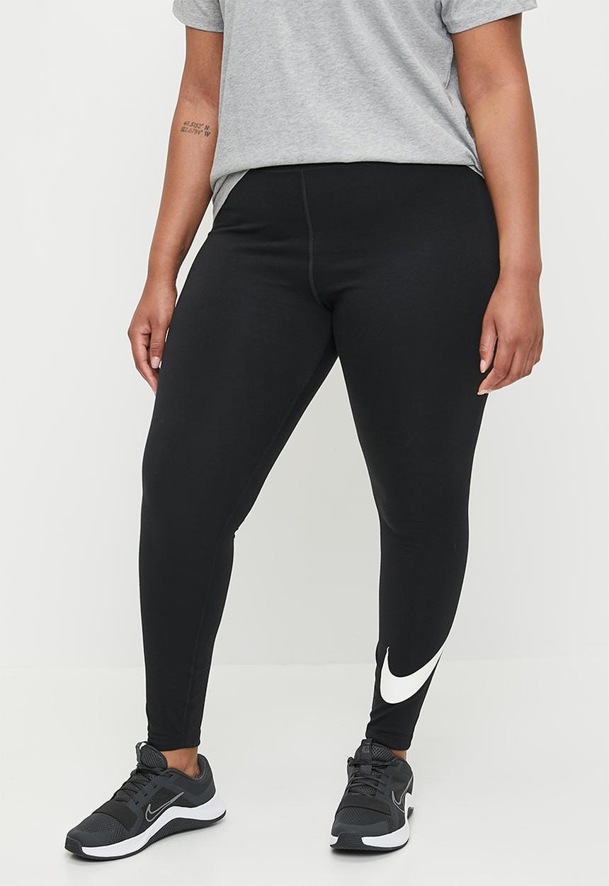 Nike - Nike Plus High Waisted Swoosh Leggings - Black
