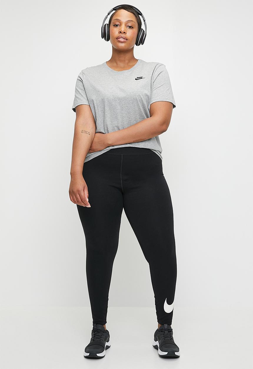 Nike - Nike Plus High Waisted Swoosh Leggings - Black