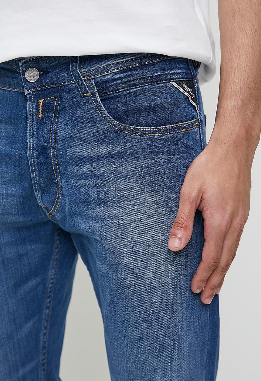 Replay - Grover pantalone straight - medium blue