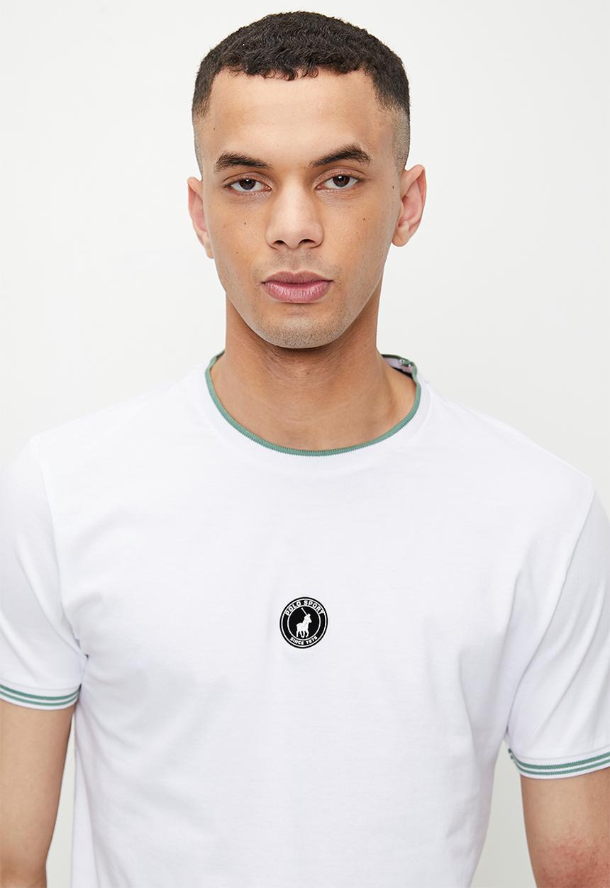 POLO - Clark Sport Short Sleeve Webbing Tee - White