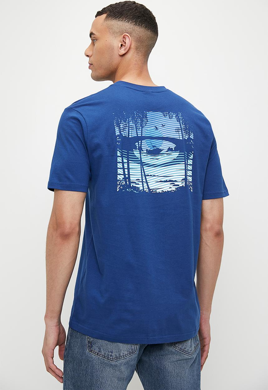 Oakley - Golden hour bark tee - crystal blue