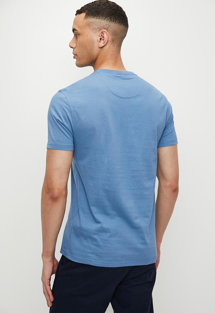 POLO - Kenny Embroided Logo Short Sleeve Tee  - Petrol Blue