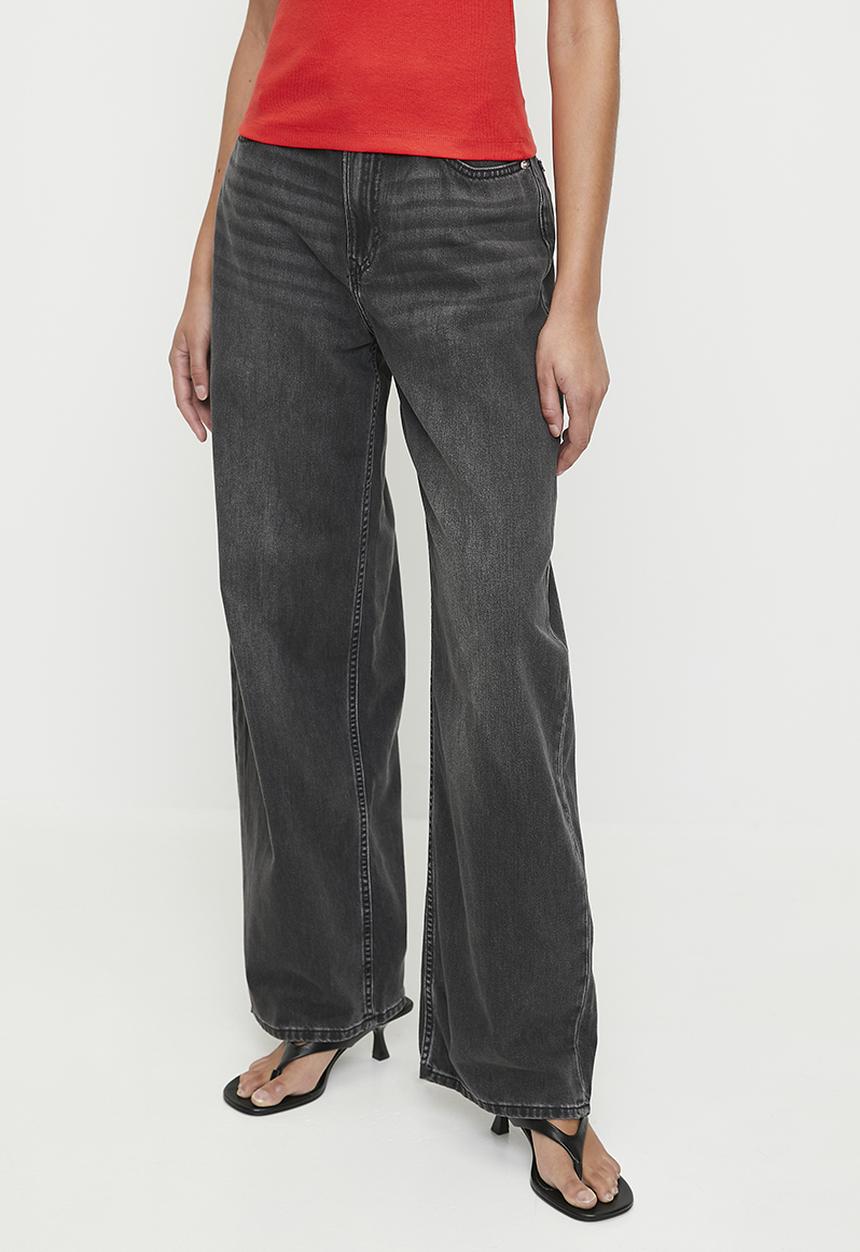 H&M - Baggy high jeans - black
