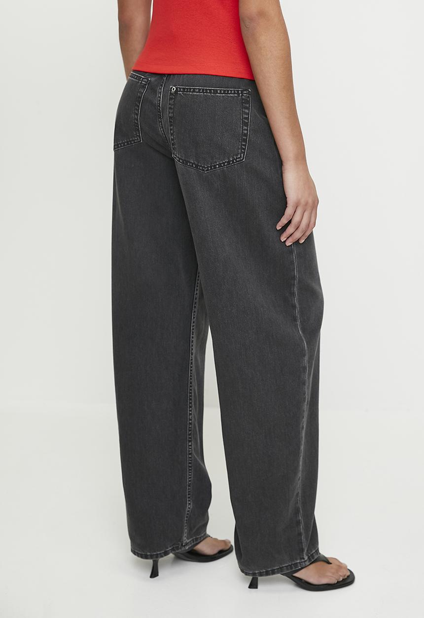 H&M - Baggy high jeans - black