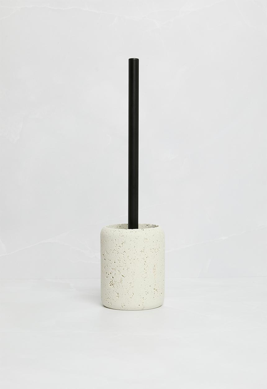 Sixth Floor - Terazzo Toilet Brush Holder - White