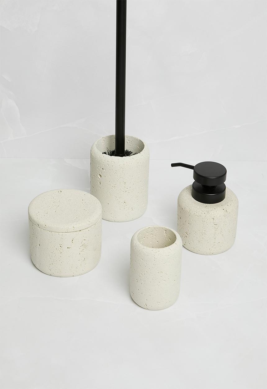 Sixth Floor - Terazzo Toilet Brush Holder - White